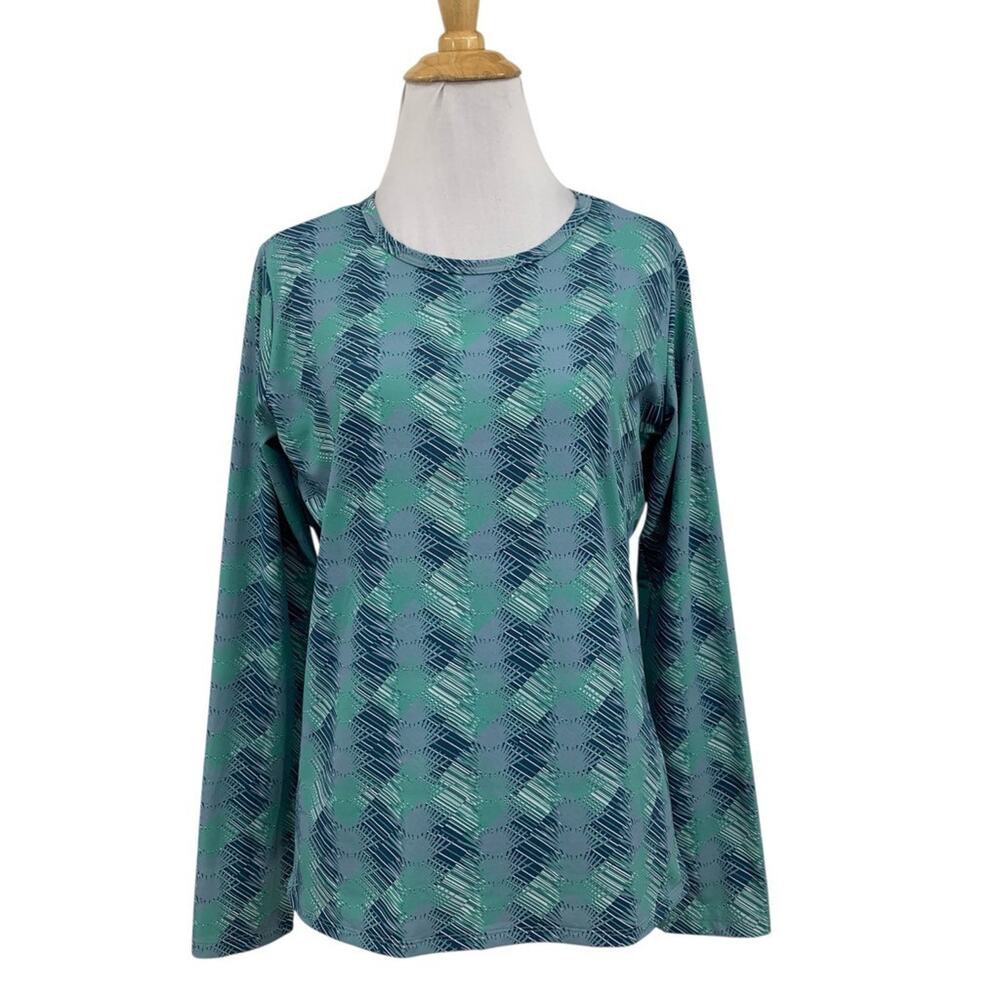 Carve Designs Top Womens M Medium Nylon Blend Printed Tulip Hem Back Beach Shirt